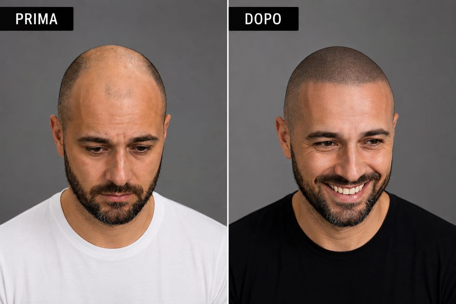 Effetto Rasato — prima e dopo